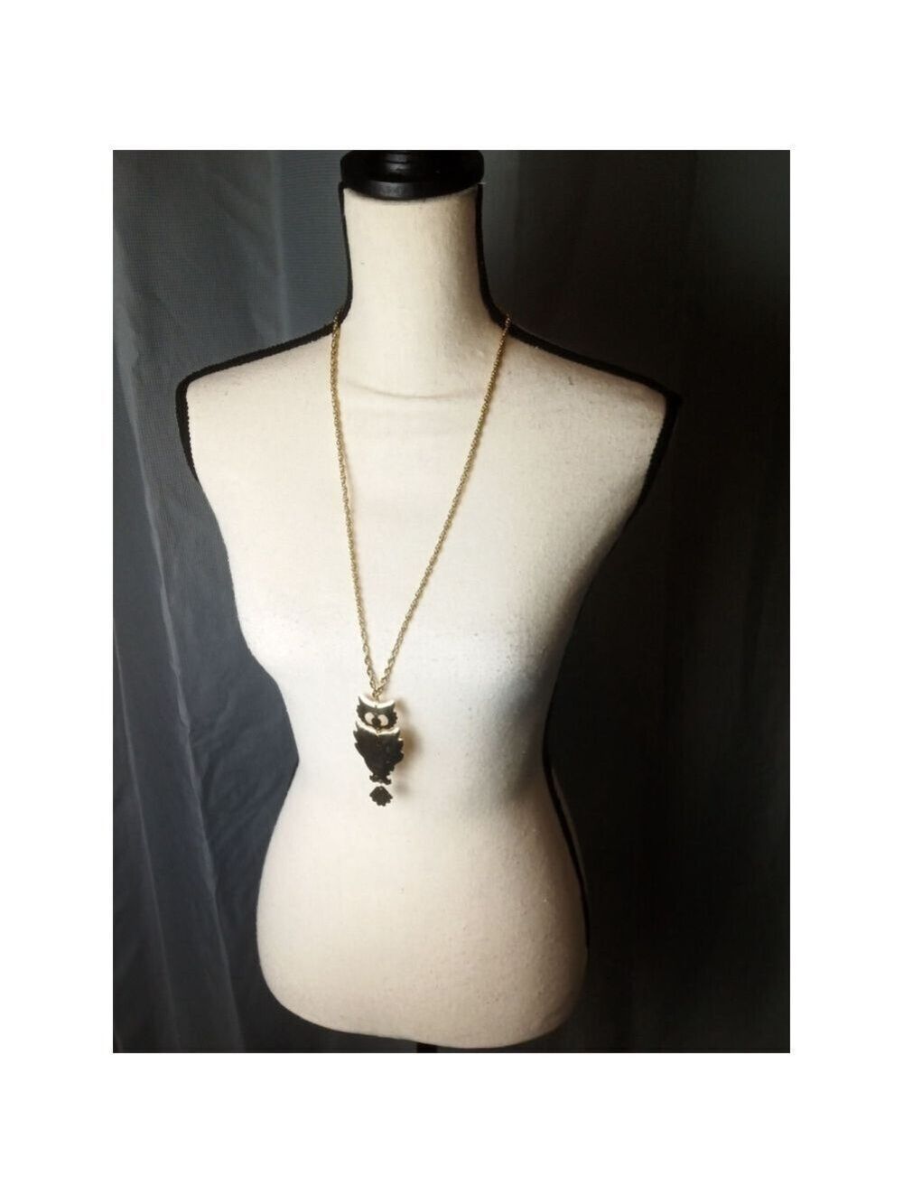 Owl Pendant Necklace Gold